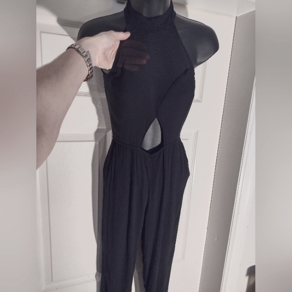 Nasty Gal Black Cocktail Jumpsuit, XS - Picture 2 of 8